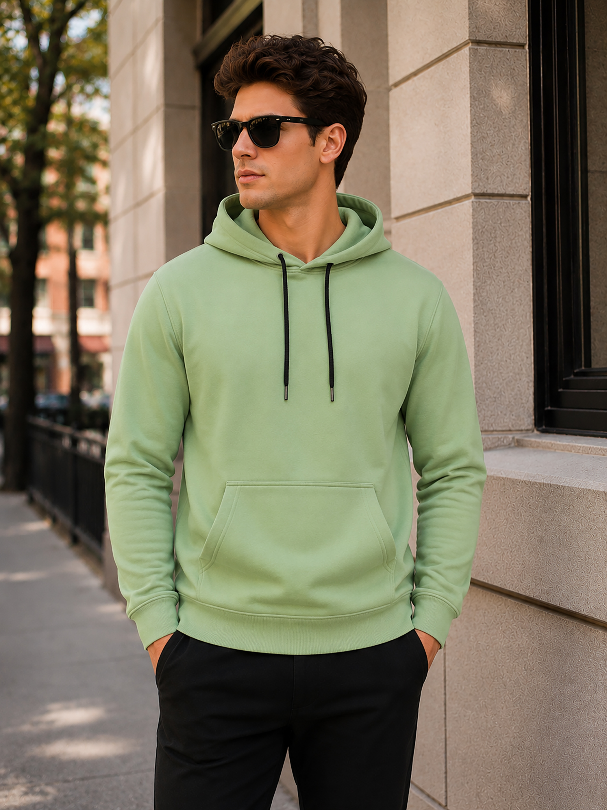 Men Solids Sweatshirt