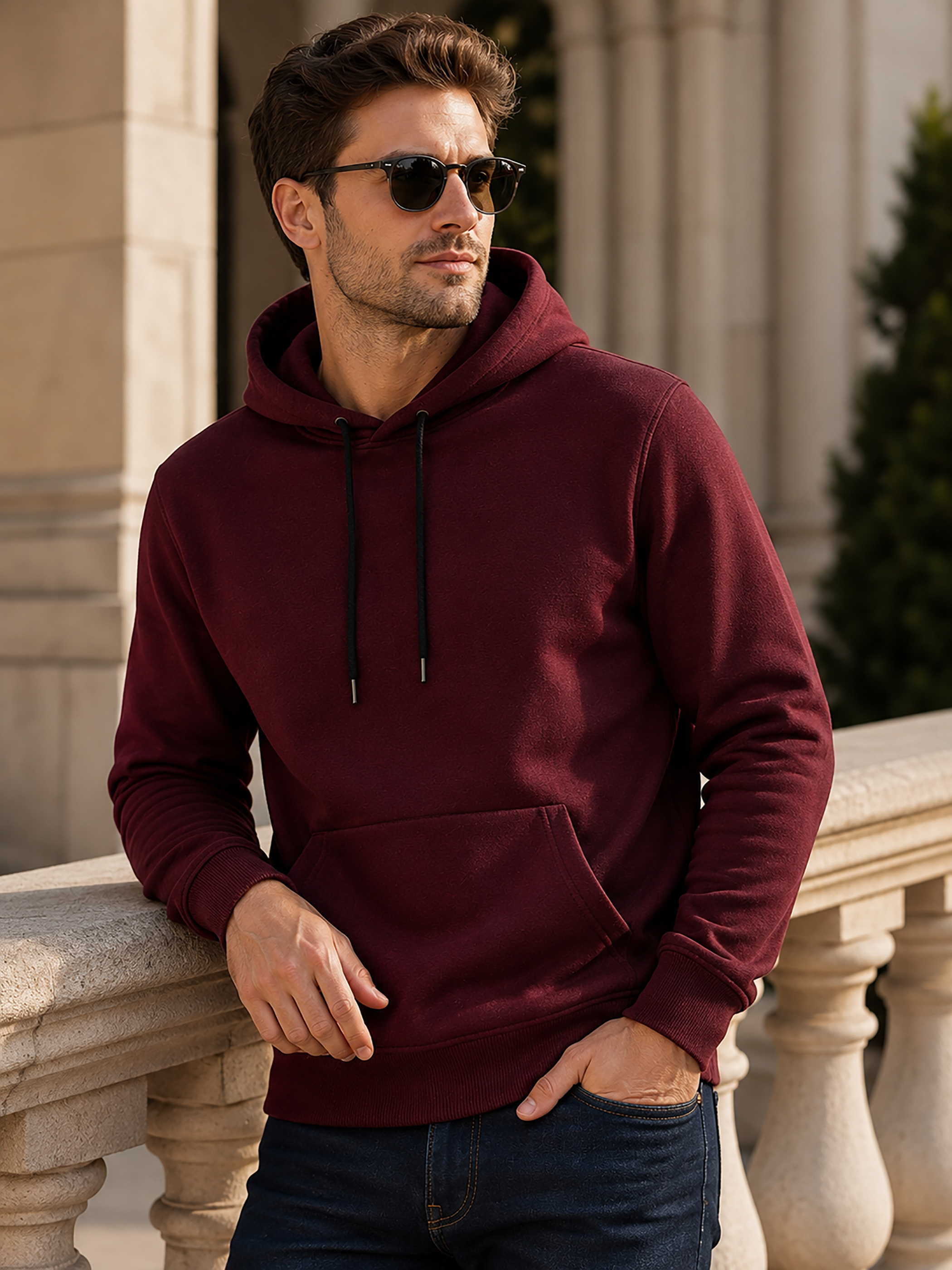Men Solids Sweatshirt