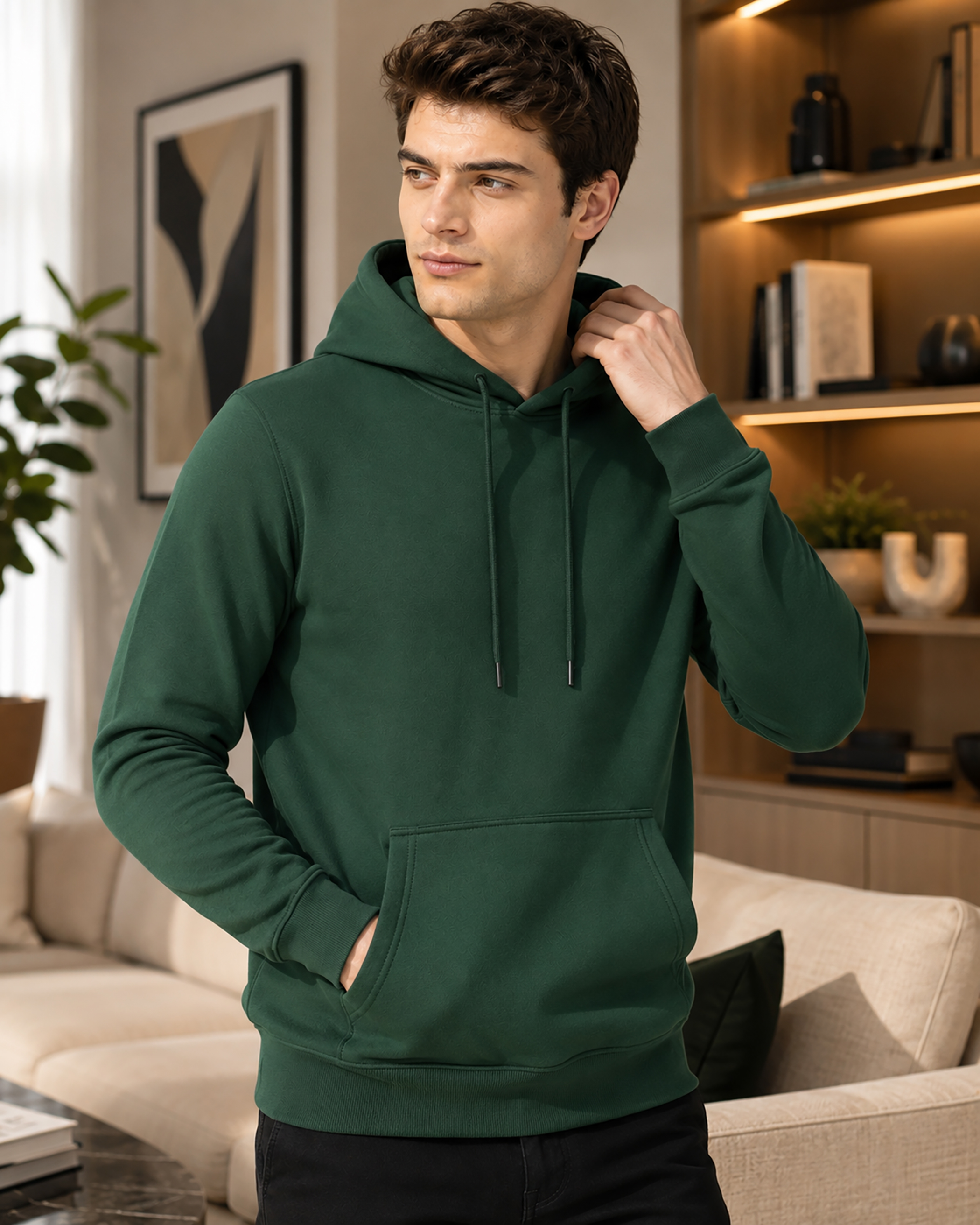 Men Solids Sweatshirt