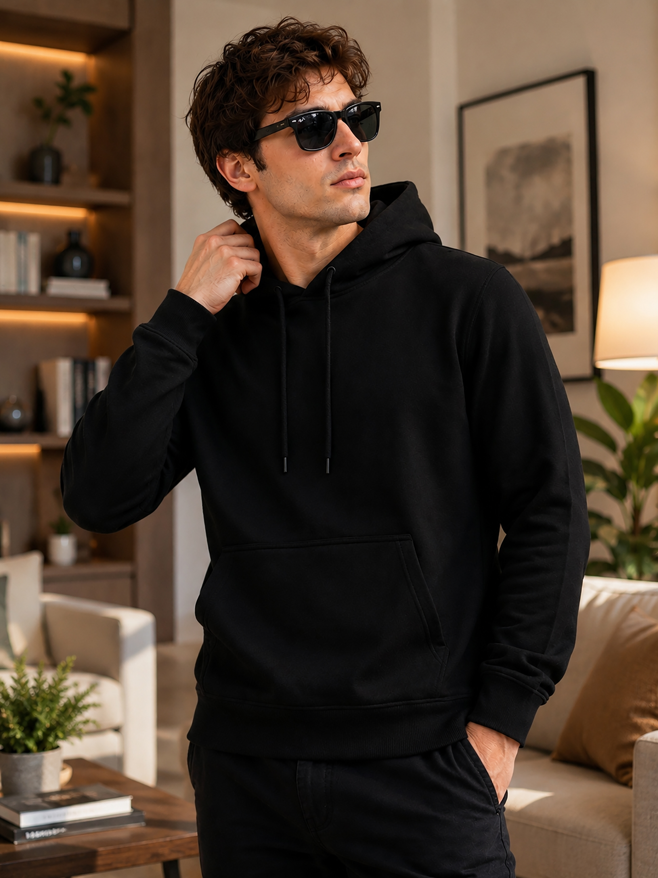 Men Solids Sweatshirt