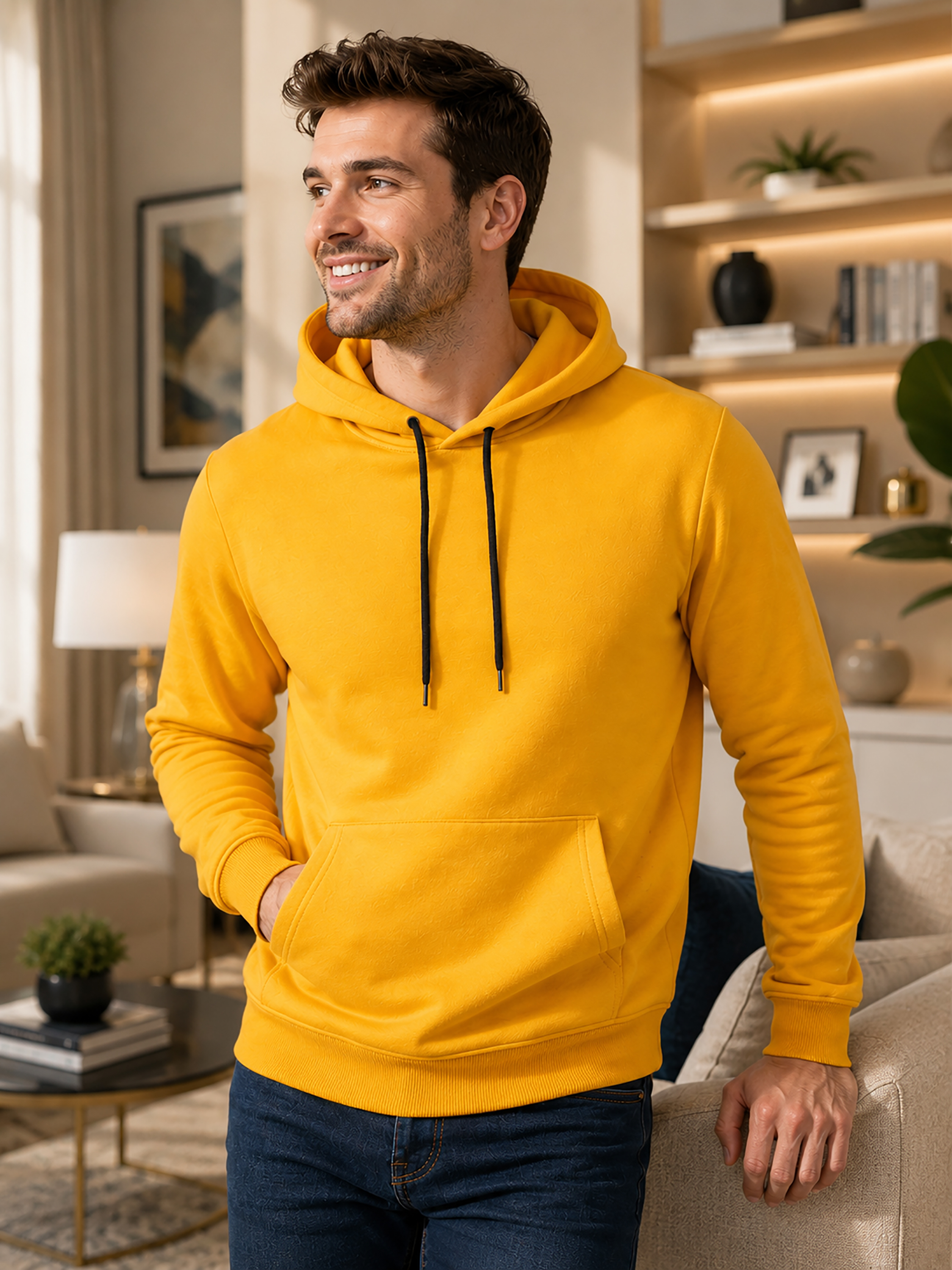 Men Solids Sweatshirt