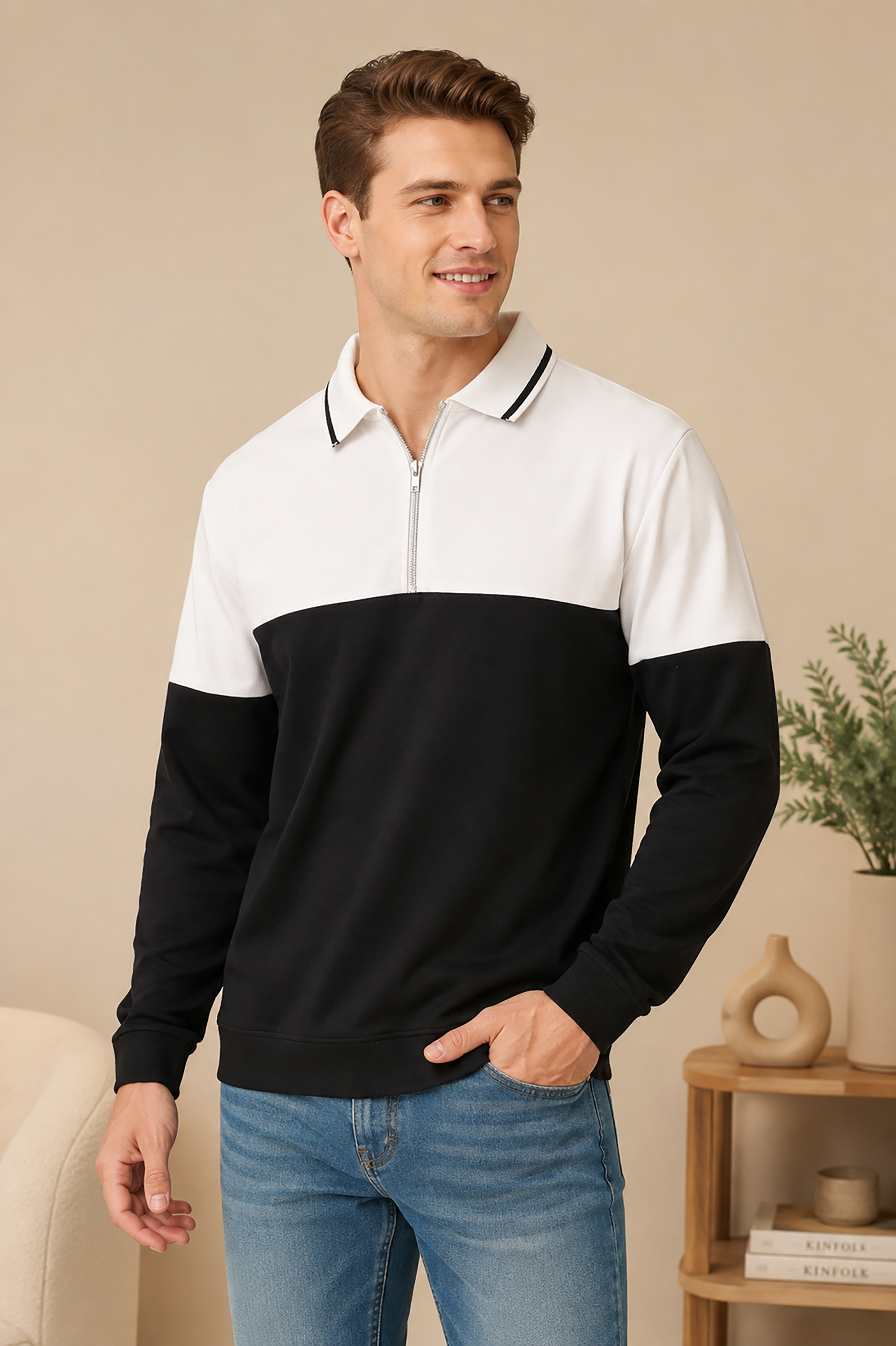 Men Color Block Sweatshirt